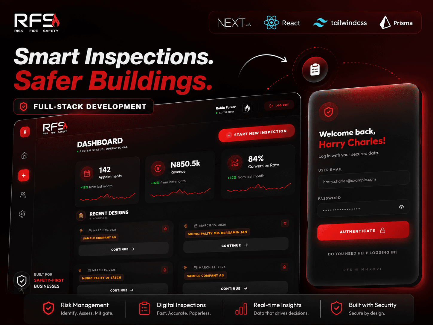 Risk fire safety portal login and compliance page